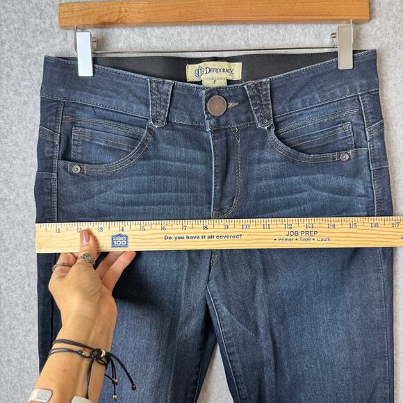 Democracy Jeans Women’s Sz 8 Cigarette Dark Wash Tummy Control Slimming Stretch - Picture 5 of 14